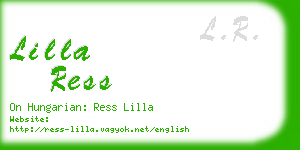 lilla ress business card